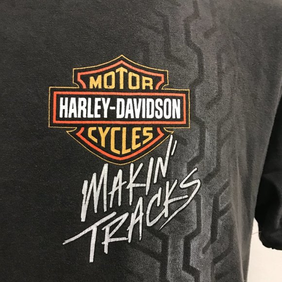 Harley Davidson Victorville California black graphic cotton t shirt rte 66 L - Picture 3 of 4